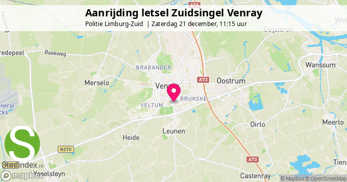 Aanrijding letsel Zuidsingel Venray