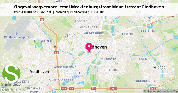 Ongeval wegvervoer letsel Mecklenburgstraat Mauritsstraat Eindhoven