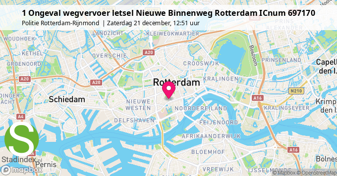 1 Ongeval wegvervoer letsel Nieuwe Binnenweg Rotterdam ICnum 697170