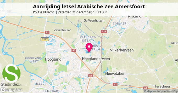 Aanrijding letsel Arabische Zee Amersfoort