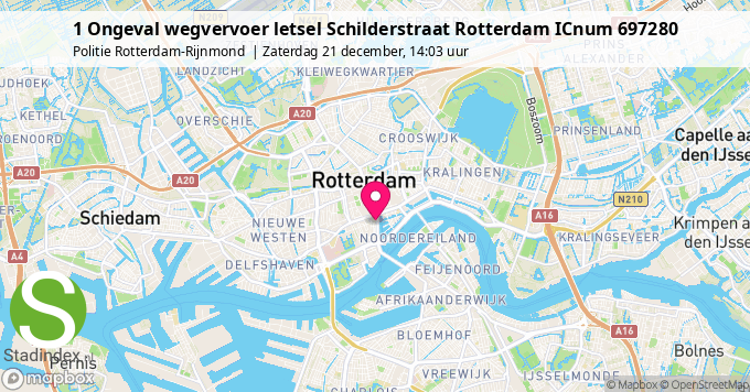 1 Ongeval wegvervoer letsel Schilderstraat Rotterdam ICnum 697280