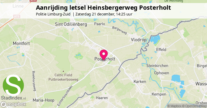 Aanrijding letsel Heinsbergerweg Posterholt