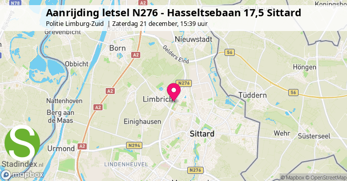 Aanrijding letsel N276 - Hasseltsebaan 17,5 Sittard