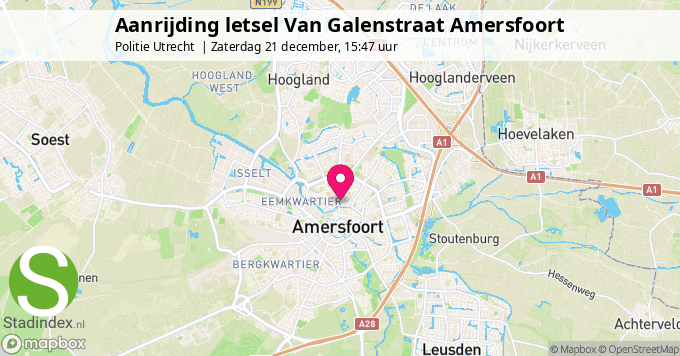 Aanrijding letsel Van Galenstraat Amersfoort