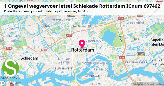 1 Ongeval wegvervoer letsel Schiekade Rotterdam ICnum 697462