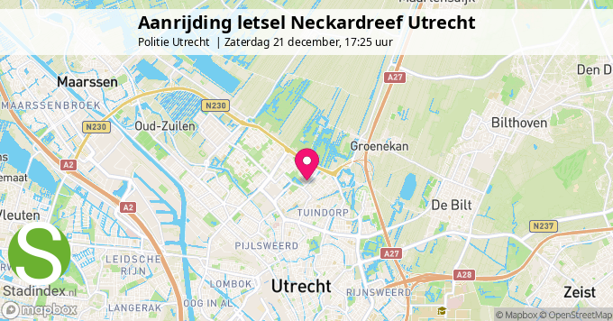 Aanrijding letsel Neckardreef Utrecht