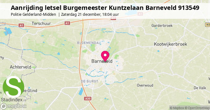 Aanrijding letsel Burgemeester Kuntzelaan Barneveld 913549