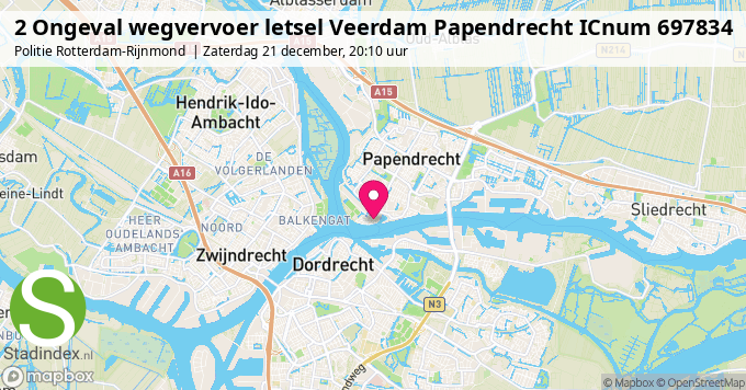 2 Ongeval wegvervoer letsel Veerdam Papendrecht ICnum 697834