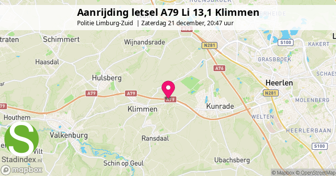 Aanrijding letsel A79 Li 13,1 Klimmen