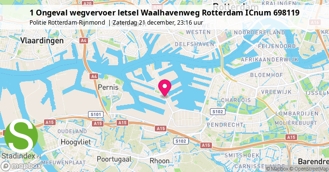 1 Ongeval wegvervoer letsel Waalhavenweg Rotterdam ICnum 698119