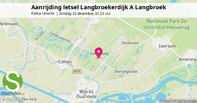 Aanrijding letsel Langbroekerdijk A Langbroek