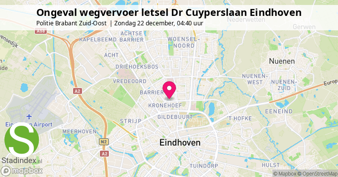 Ongeval wegvervoer letsel Dr Cuyperslaan Eindhoven