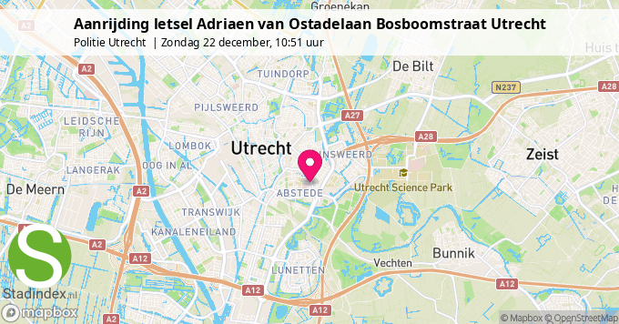 Aanrijding letsel Adriaen van Ostadelaan Bosboomstraat Utrecht