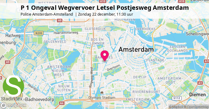 P 1 Ongeval Wegvervoer Letsel Postjesweg Amsterdam