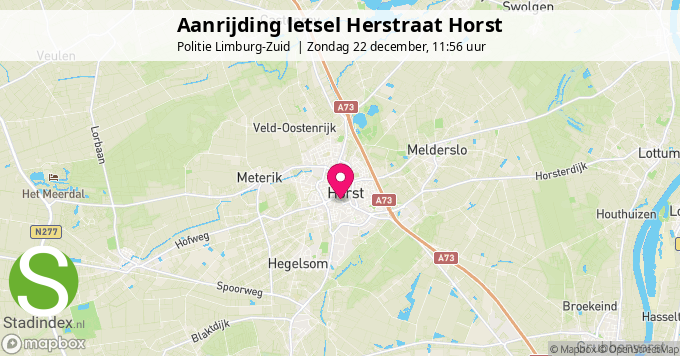 Aanrijding letsel Herstraat Horst