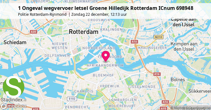 1 Ongeval wegvervoer letsel Groene Hilledijk Rotterdam ICnum 698948