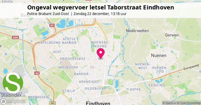 Ongeval wegvervoer letsel Taborstraat Eindhoven