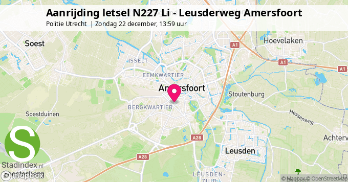 Aanrijding letsel N227 Li - Leusderweg Amersfoort