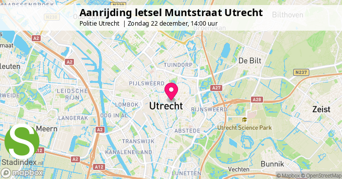 Aanrijding letsel Muntstraat Utrecht