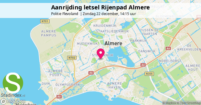 Aanrijding letsel Rijenpad Almere