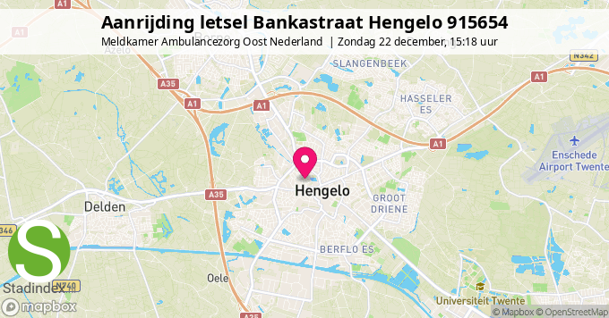 Aanrijding letsel Bankastraat Hengelo 915654