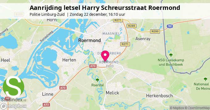 Aanrijding letsel Harry Schreursstraat Roermond