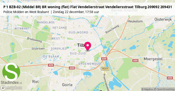 P 1 BZB-02 (Middel BR) BR woning (flat) Flat Vendelierstraat Vendeliersstraat Tilburg 209092 209431