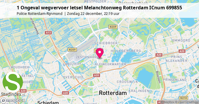 1 Ongeval wegvervoer letsel Melanchtonweg Rotterdam ICnum 699855