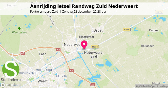 Aanrijding letsel Randweg Zuid Nederweert