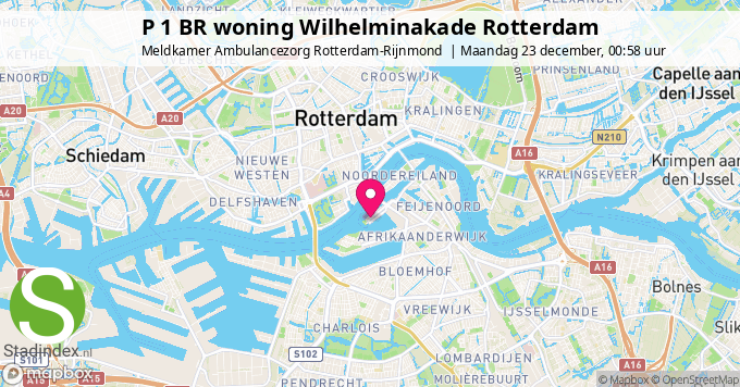 P 1 BR woning Wilhelminakade Rotterdam