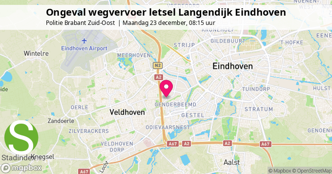 Ongeval wegvervoer letsel Langendijk Eindhoven