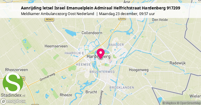 Aanrijding letsel Israel Emanuelplein Admiraal Helfrichstraat Hardenberg 917209