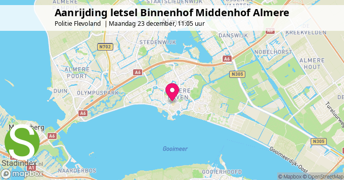 Aanrijding letsel Binnenhof Middenhof Almere