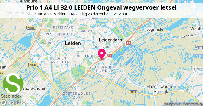 Prio 1 A4 Li 32,0 LEIDEN Ongeval wegvervoer letsel