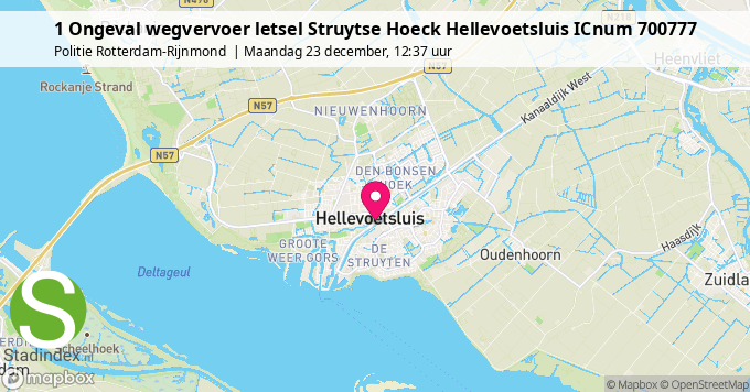 1 Ongeval wegvervoer letsel Struytse Hoeck Hellevoetsluis ICnum 700777