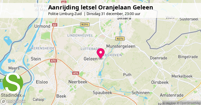 Aanrijding letsel Oranjelaan Geleen