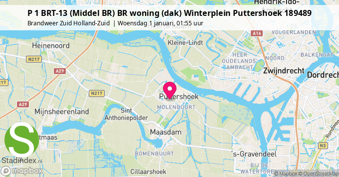 P 1 BRT-13 (Middel BR) BR woning (dak) Winterplein Puttershoek 189489