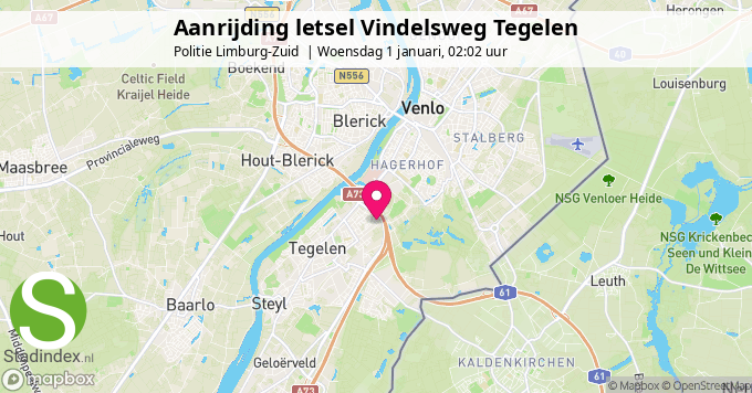 Aanrijding letsel Vindelsweg Tegelen