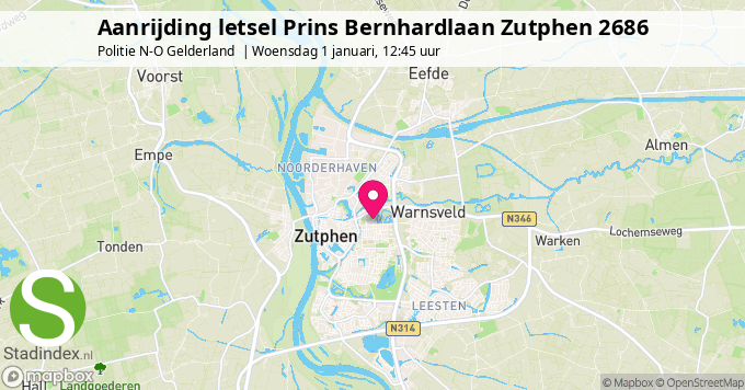 Aanrijding letsel Prins Bernhardlaan Zutphen 2686