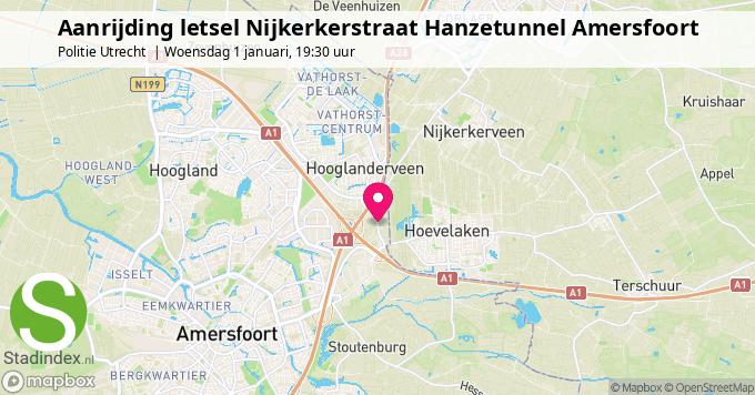 Aanrijding letsel Nijkerkerstraat Hanzetunnel Amersfoort