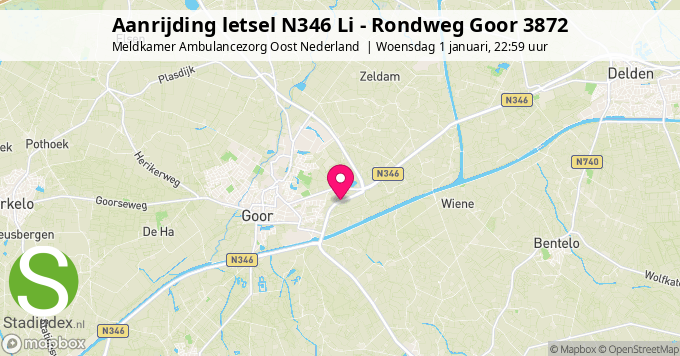 Aanrijding letsel N346 Li - Rondweg Goor 3872