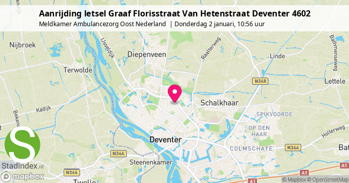 Aanrijding letsel Graaf Florisstraat Van Hetenstraat Deventer 4602