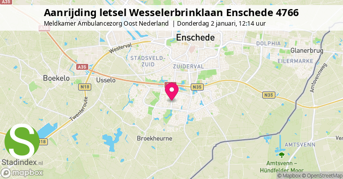 Aanrijding letsel Wesselerbrinklaan Enschede 4766