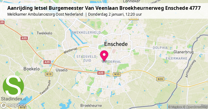 Aanrijding letsel Burgemeester Van Veenlaan Broekheurnerweg Enschede 4777