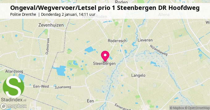 Ongeval/Wegvervoer/Letsel prio 1 Steenbergen DR Hoofdweg