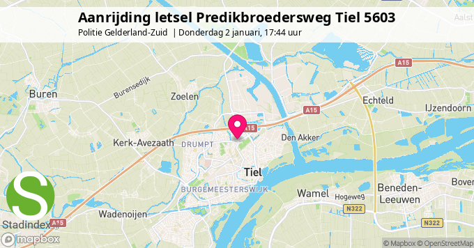 Aanrijding letsel Predikbroedersweg Tiel 5603