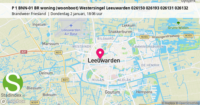 P 1 BNN-01 BR woning (woonboot) Westersingel Leeuwarden 026150 026193 026131 026132