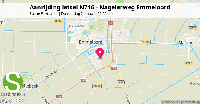 Aanrijding letsel N716 - Nagelerweg Emmeloord