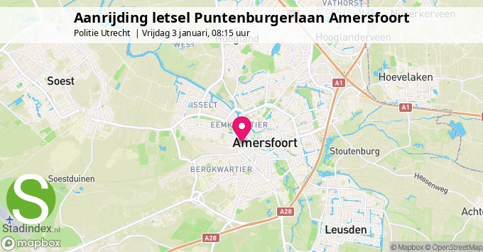 Aanrijding letsel Puntenburgerlaan Amersfoort