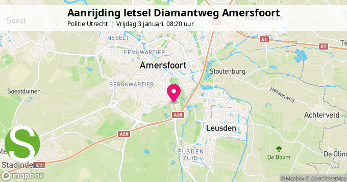 Aanrijding letsel Diamantweg Amersfoort